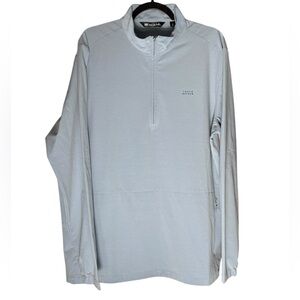 Travis Mathew Twin Fin Quarter Zip Golf Jacket Mens XL Lightweight Blue Stretch